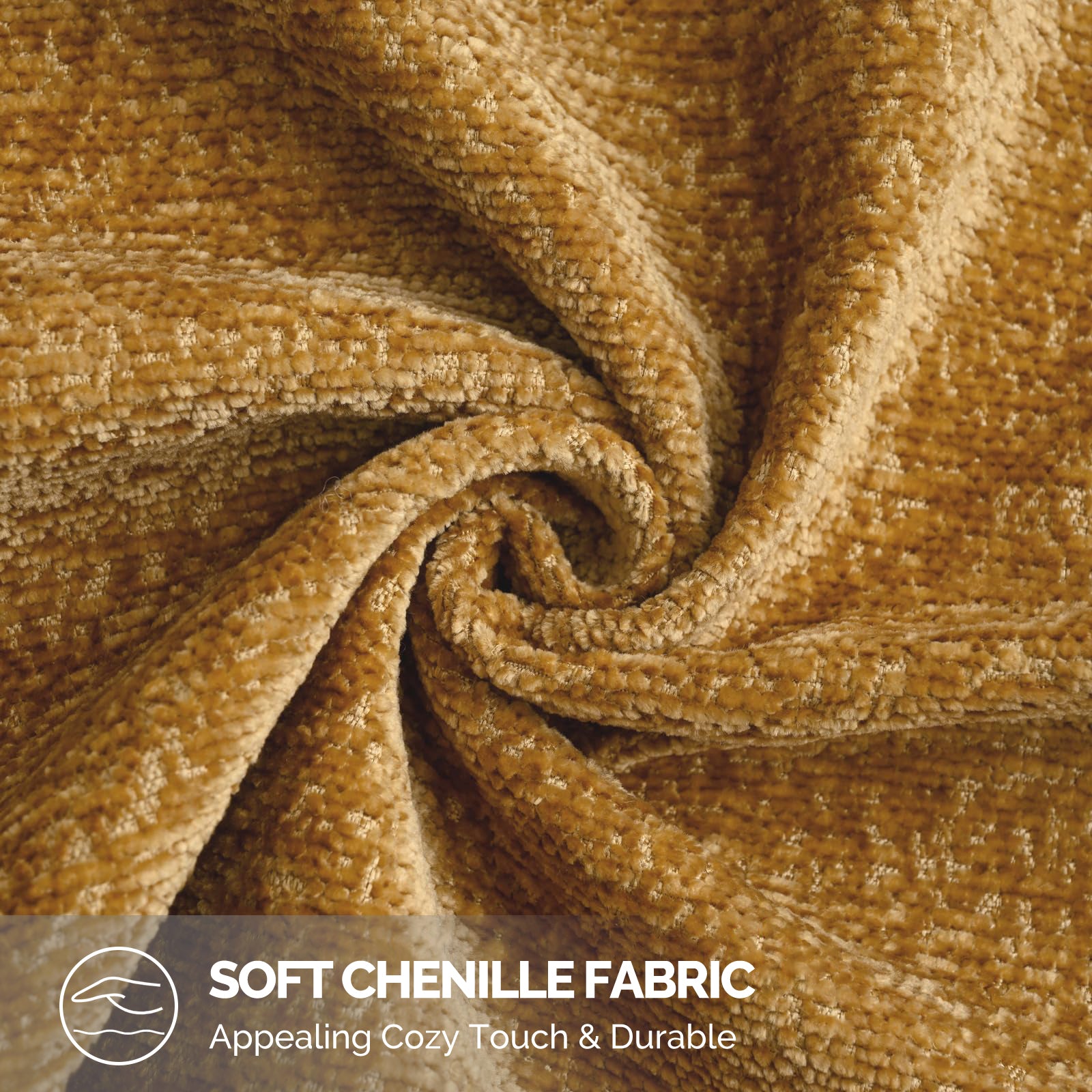 Ystyle Chenille Sofa Cushion Covers 60 x 60 cm, 2 Pieces, Soft Durable Heart-Shaped Cushion Cover, Decorative Elegant Pillow Case for Living Room