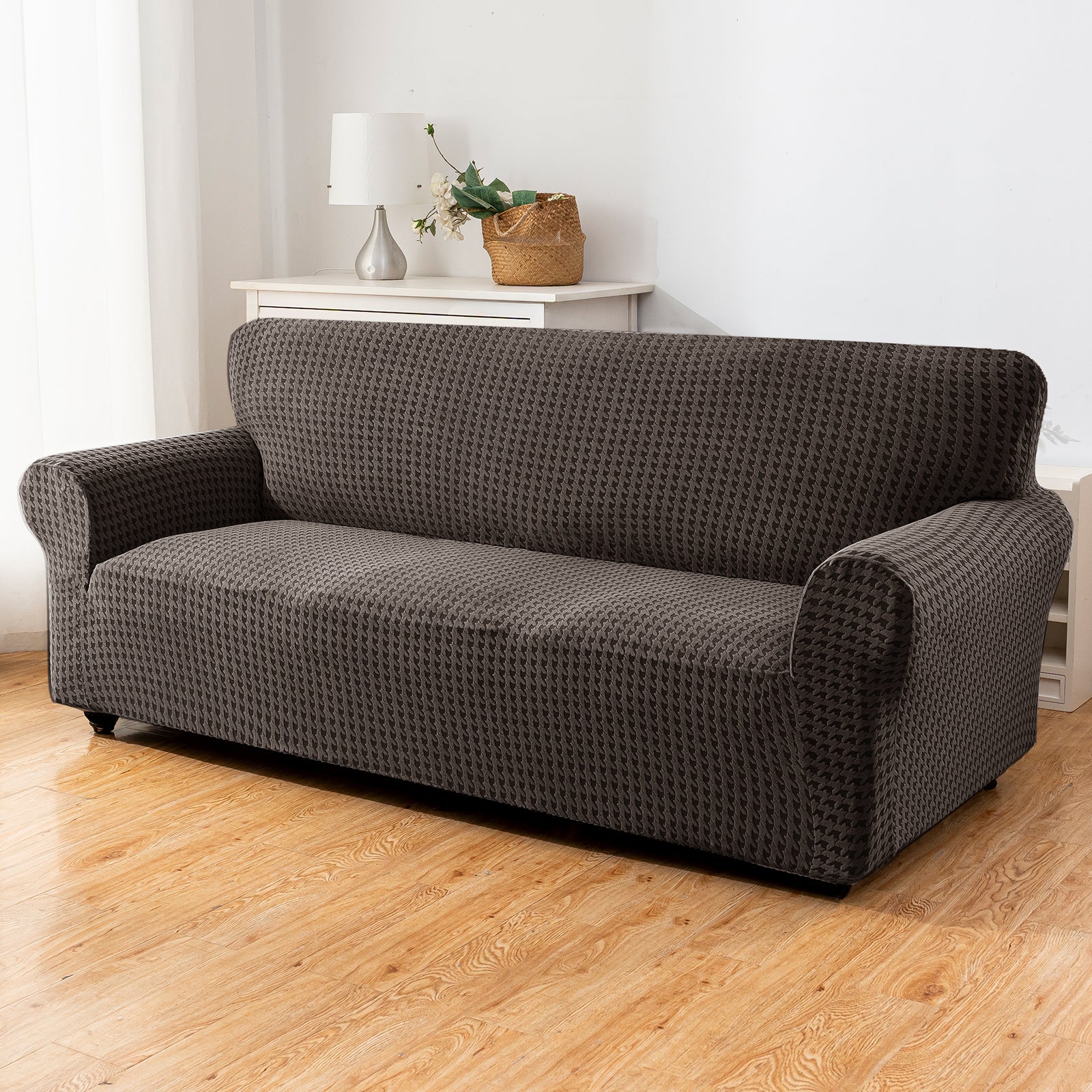 Ystyle 3-Seat Sofa Cover with Armrests, Elastic Universal Seat Cover, Anti-Scratch Universal Sofa Cover, Anti-Slip Washable Sofa Protector, Stain-Resistant