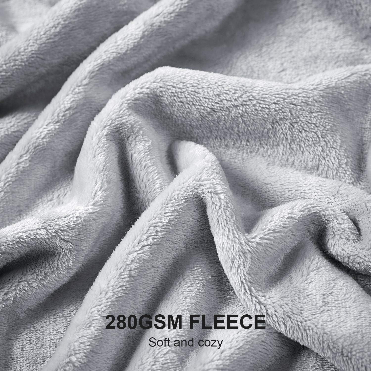 YSTYLE Soft Flannel Fleece Twin Blanket Plush Throw 160 x 200 CM