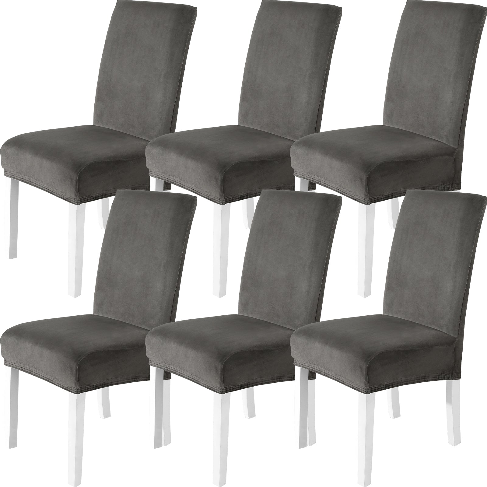 YSTYLE 6 Pieces velours élastique Chair couvertures with Backrest