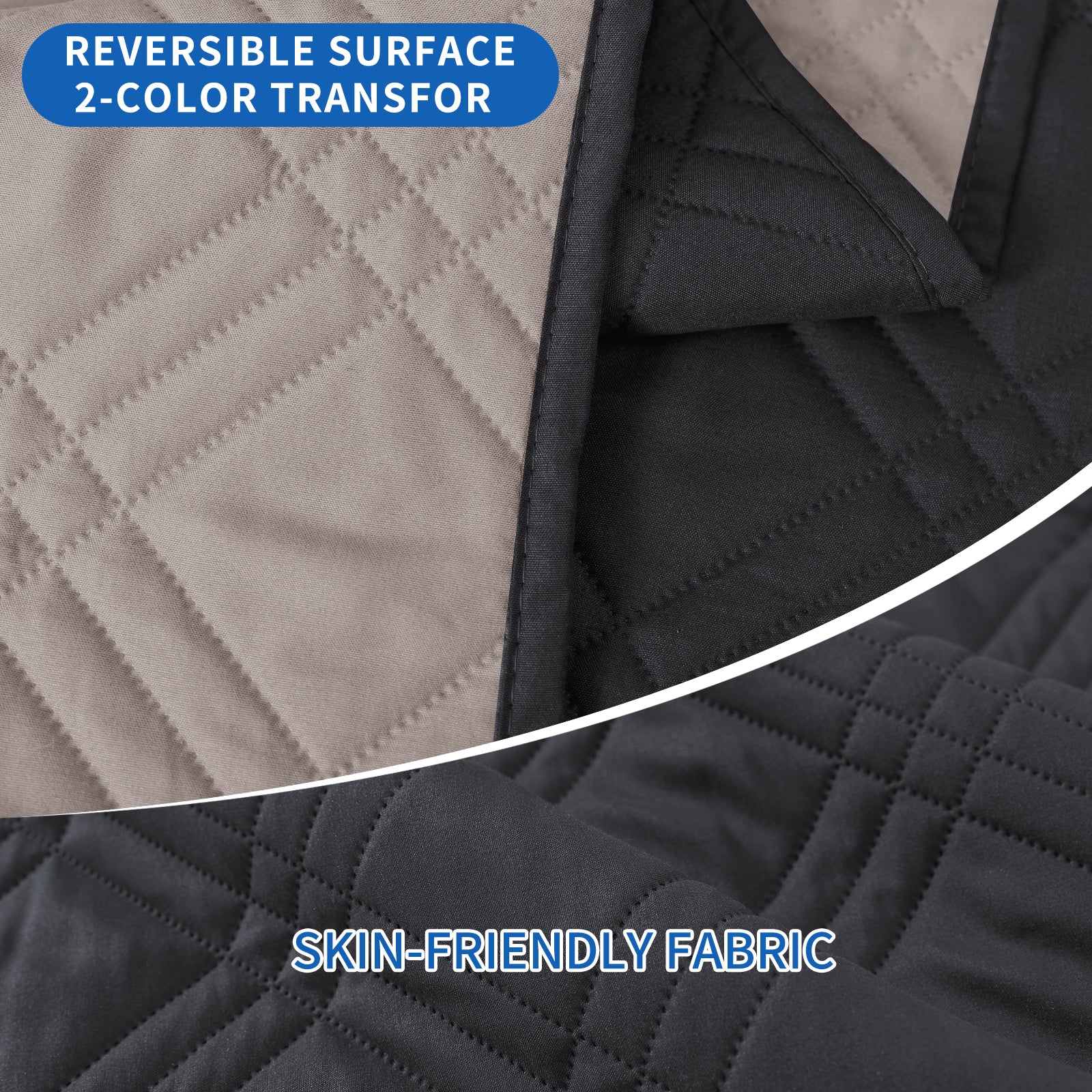 YSTYLE Reversible Reclining Armchair Cover with Armrests Anti Scratch-YSTYLE