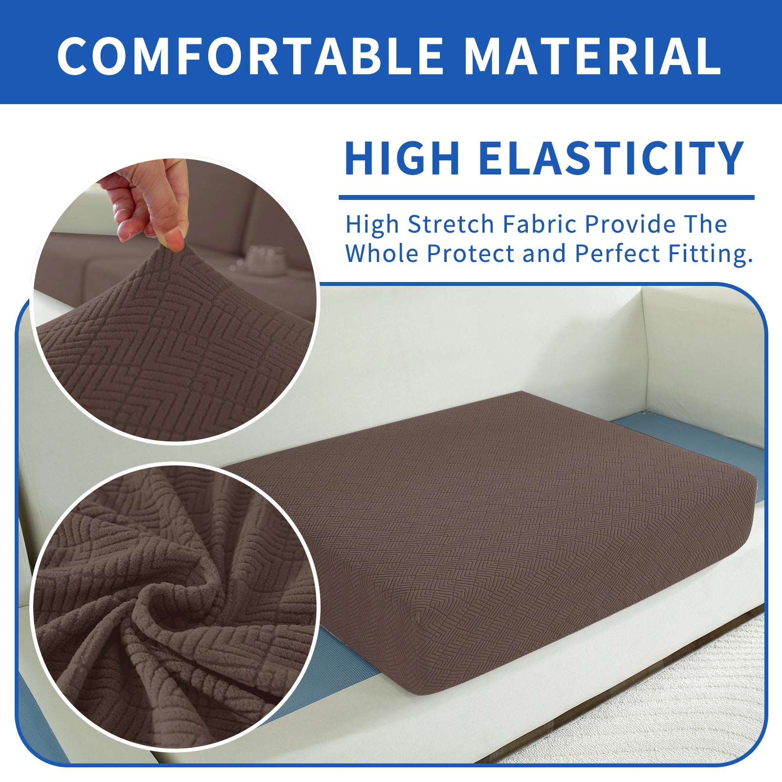 YSTYLE Copertura elastica per sedile del divano 2 posti Antiscivolo