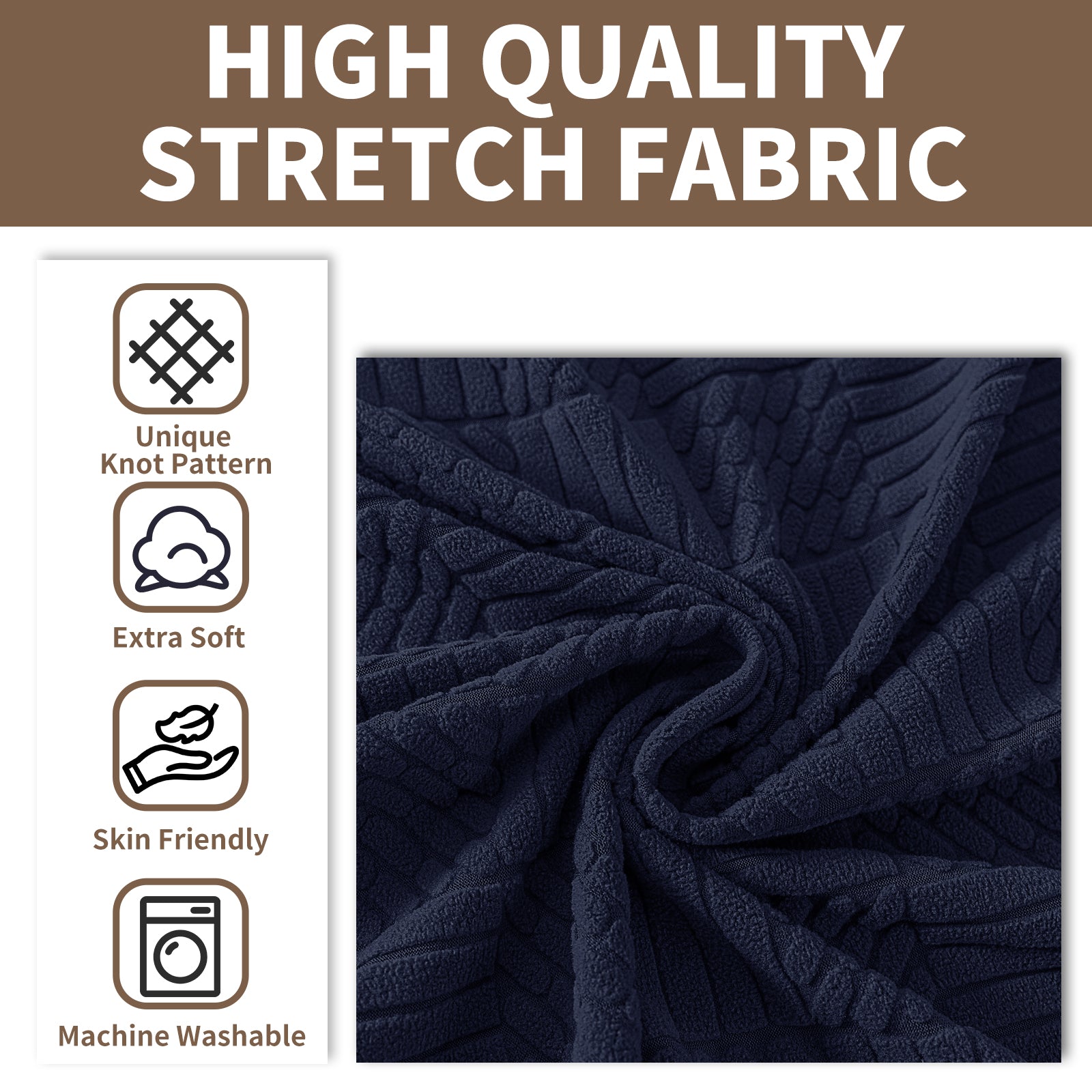 Copertura per divano a 1 posto YSTYLE Stretch 78-116cm con motivo geometrico