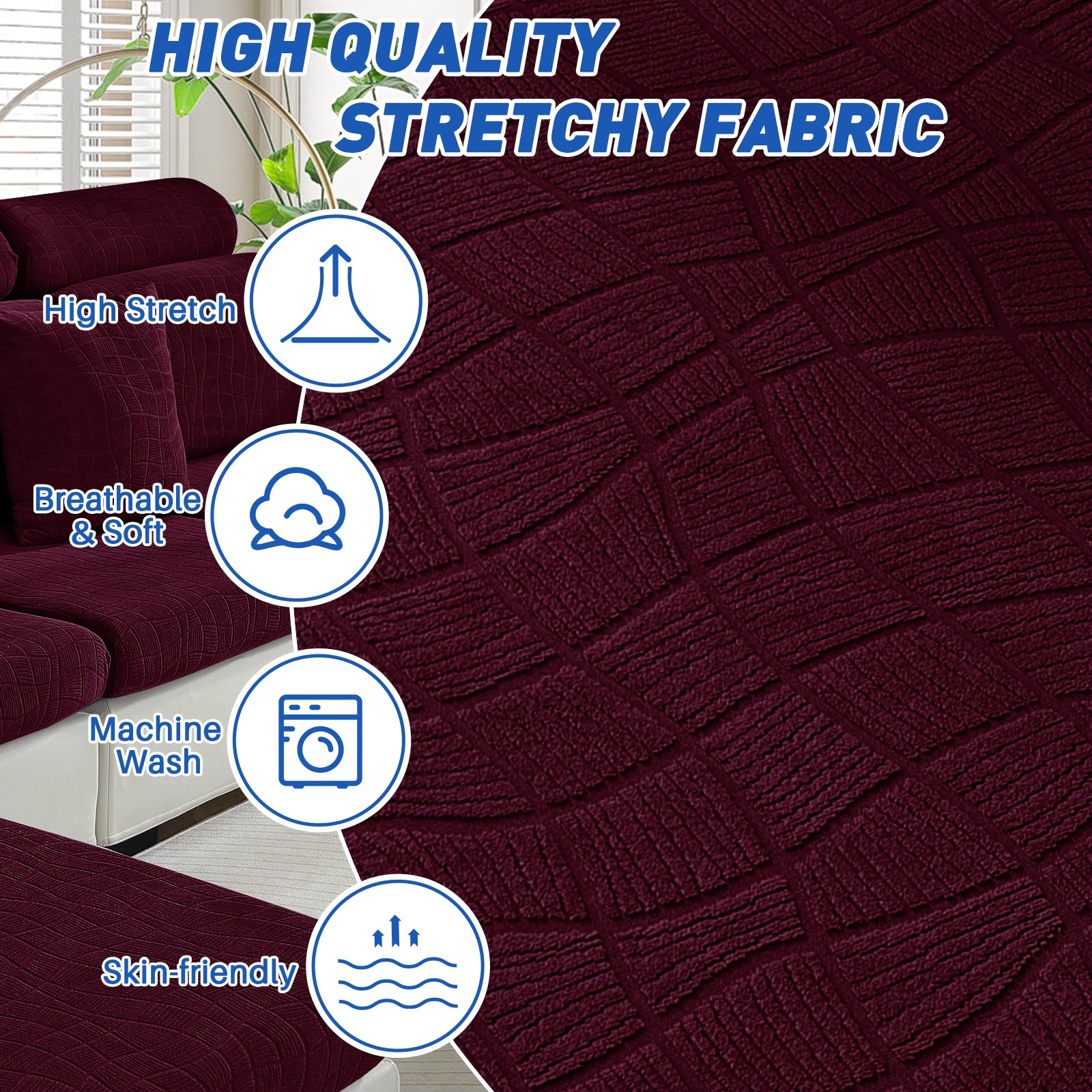 Copertura impermeabile e stretch per sedile del divano 1 posto Geometrica | YSTYLE