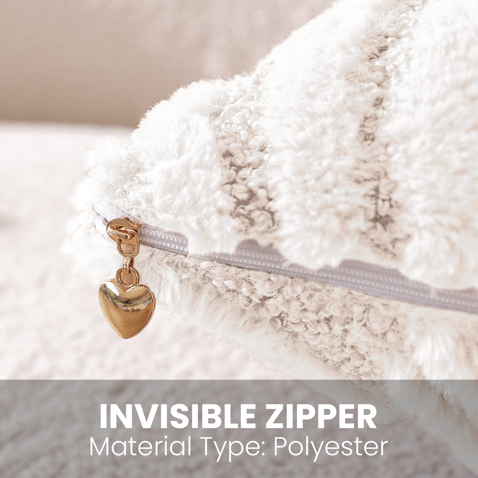 Ystyle Sofa Cushion Covers 60 x 60 cm Set of 2 Soft Plush Striped Cushion Covers Modern Elegant Decorative Durable Cushion Covers for Sofa Living Room Bedroom