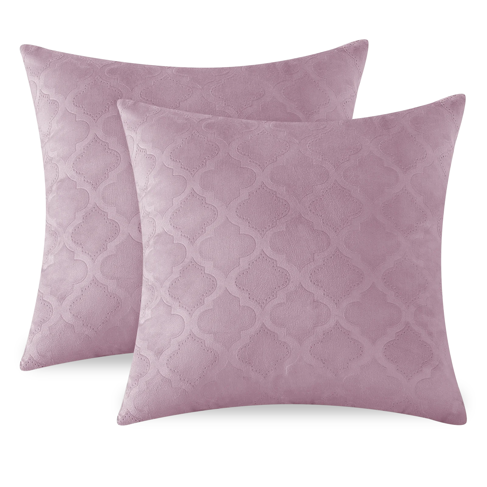 YSTYLE Velvet Sofa Cushion Covers, Decorative Throw Pillow Covers, 2 pcs, Hidden Zipper-Gourd Shape