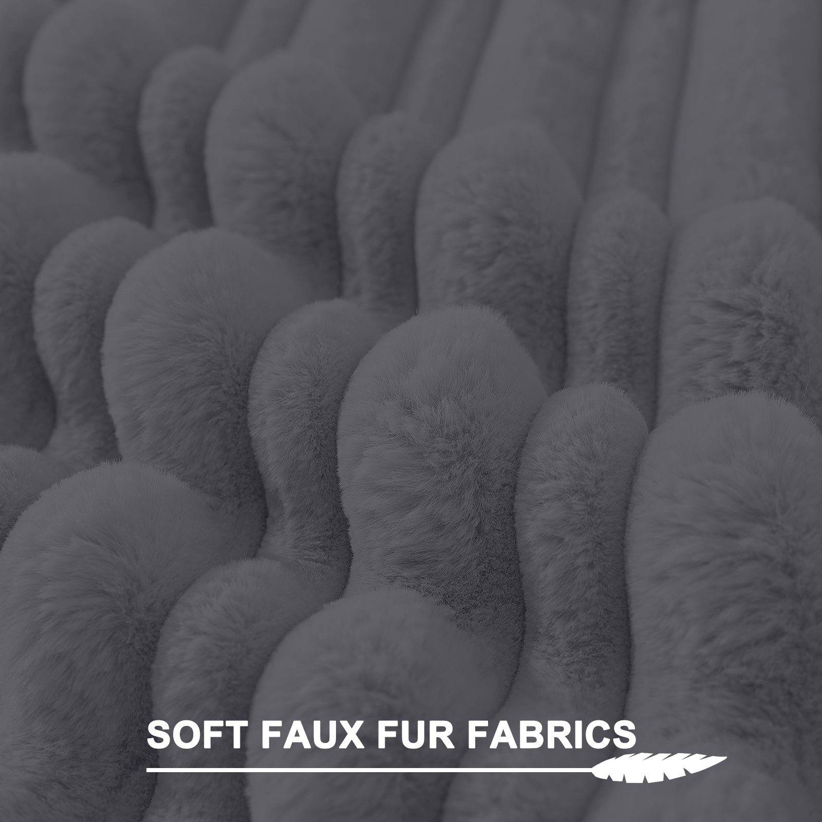 Ystyle Set of 2 Velvet Cushion Cover 50 x 50, Super Soft Striped Cushion Covers, Decoration Cushion Covers with Heart-Shaped Zipper, for Sofa Chair Bed Living Room