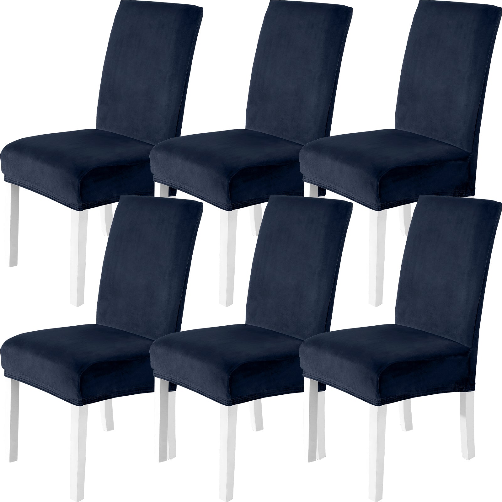 YSTYLE 6 Pieces velours élastique Chair couvertures with Backrest