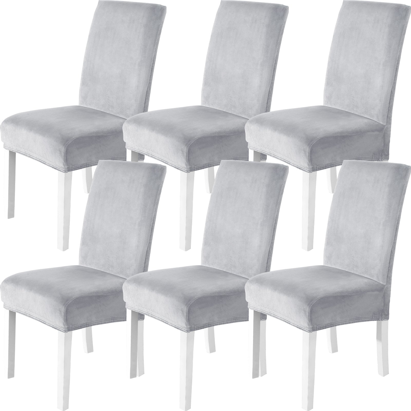 YSTYLE 6 Pieces velours élastique Chair couvertures with Backrest