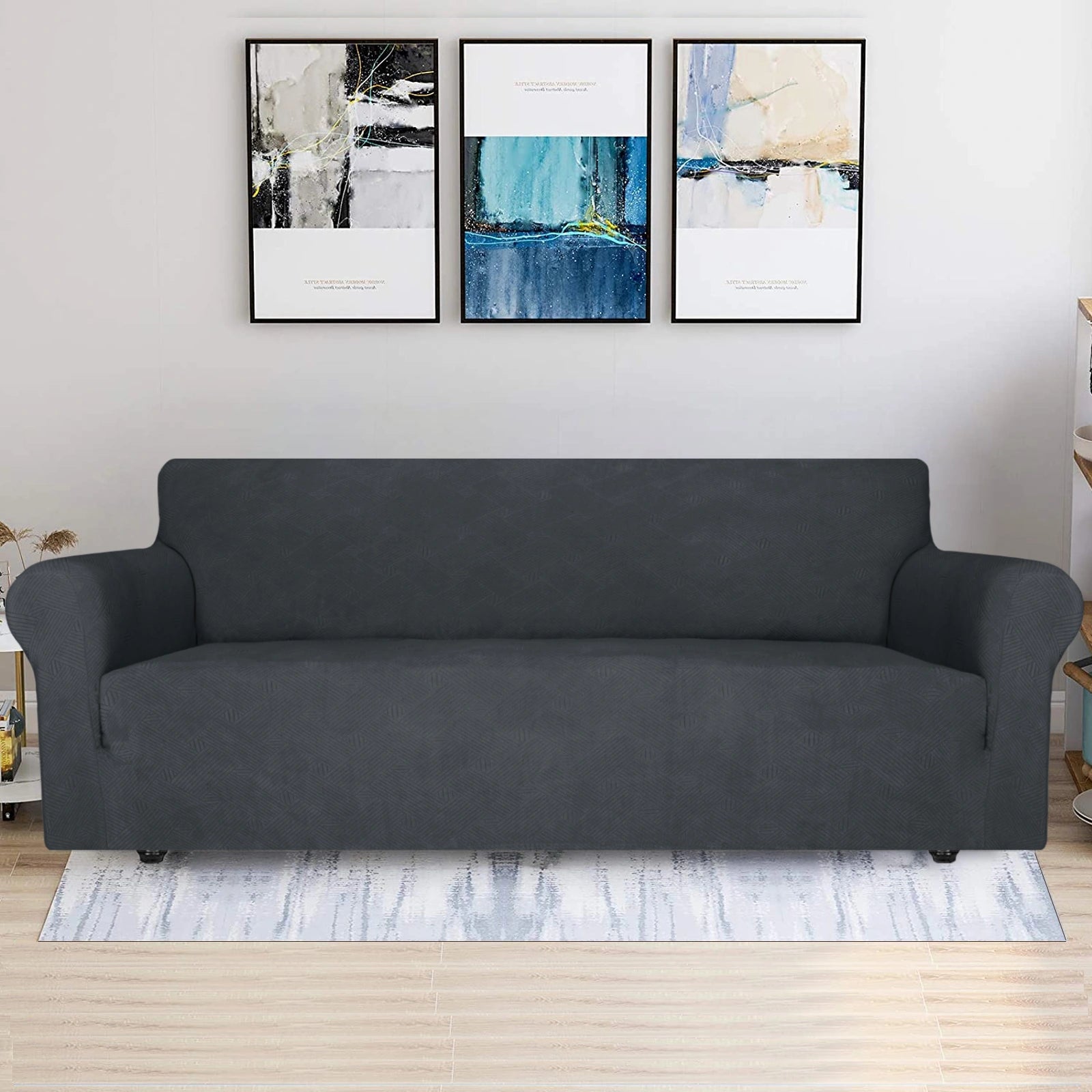 YSTYLE 4 Seater Sofa Cover - Elastic, Non-slip, Pet-friendly, Washable, Winter-friendly-Interwoven Pattern