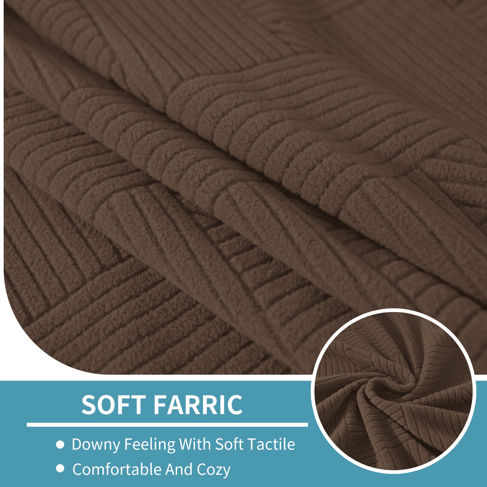 YSTYLE Coprisedile elastico per divano chaise longue anti-scivolo