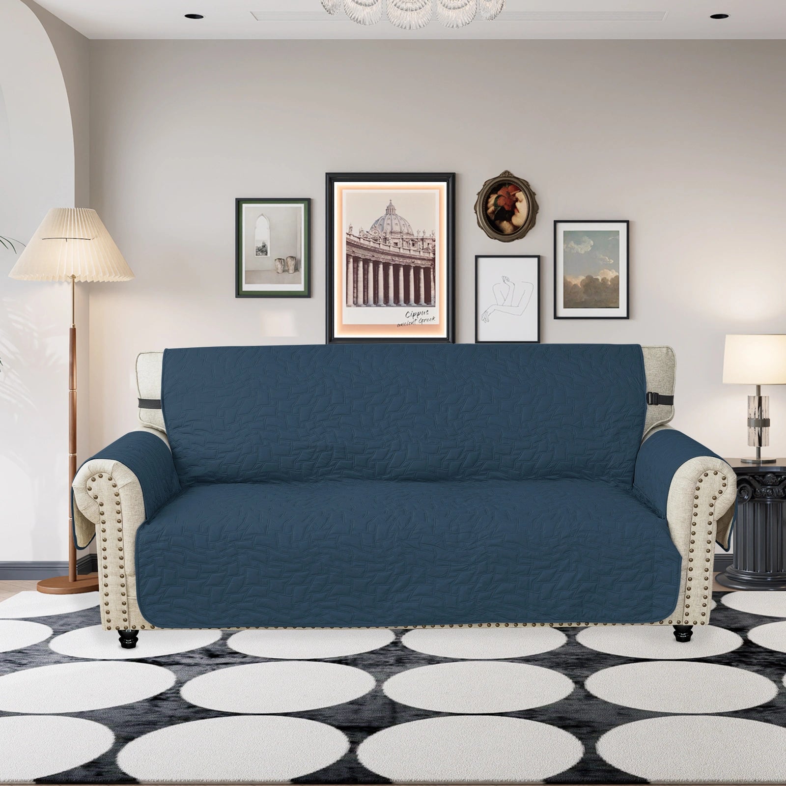 YSTYLE Waterproof 4 Seater Sofa Cover with Armrests Anti-Slip-YSTYLE