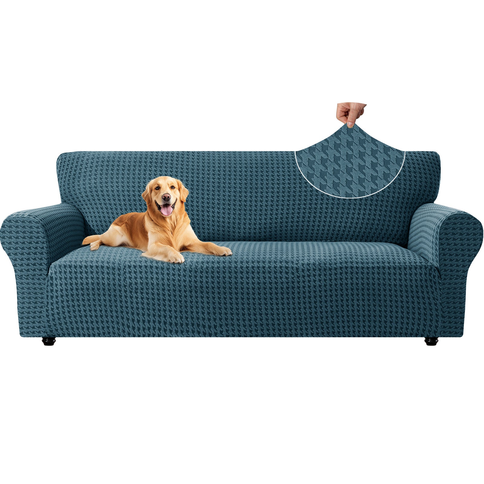 Ystyle 3-Seat Sofa Cover with Armrests, Elastic Universal Seat Cover, Anti-Scratch Universal Sofa Cover, Anti-Slip Washable Sofa Protector, Stain-Resistant