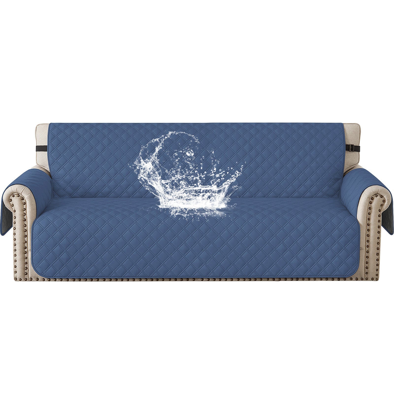YSTYLE 100% Waterproof 3 Seater Sofa Cover with Side Pockets-YSTYLE