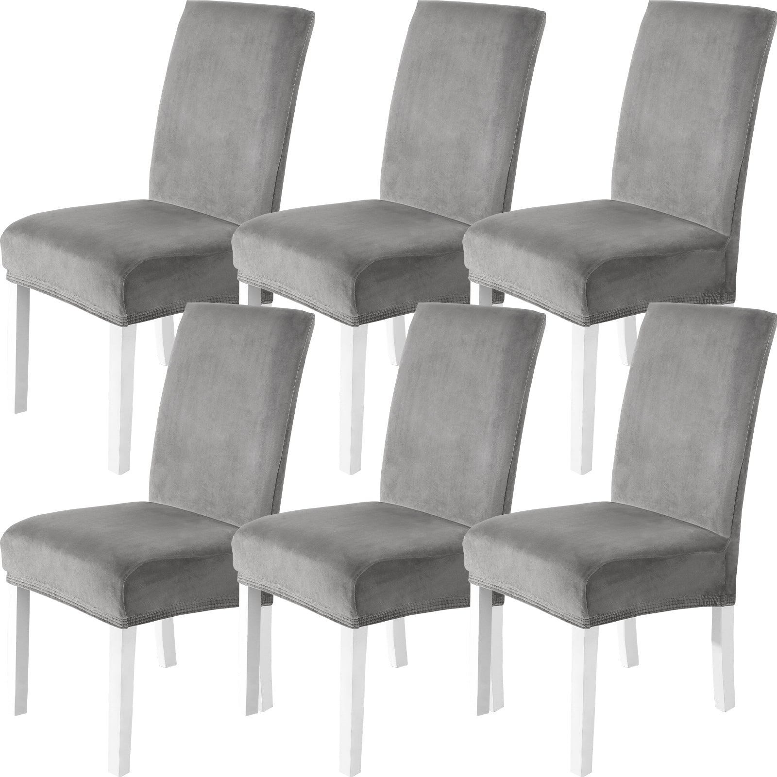 YSTYLE 6 Pieces velours élastique Chair couvertures with Backrest