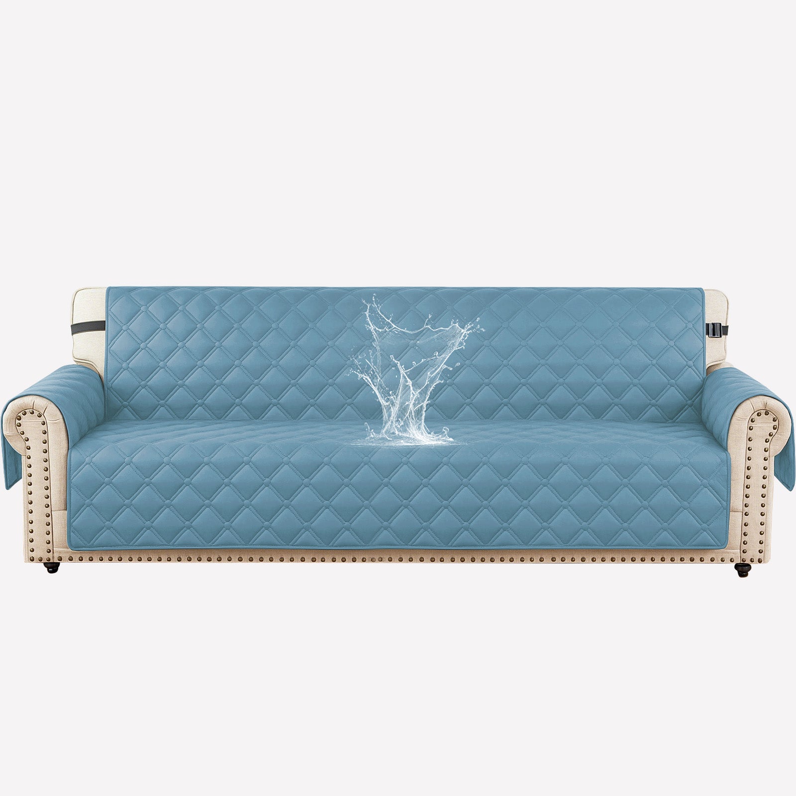 Ystyle Waterproof 4 Seater Sofa Cover with Armrests Side Pockets