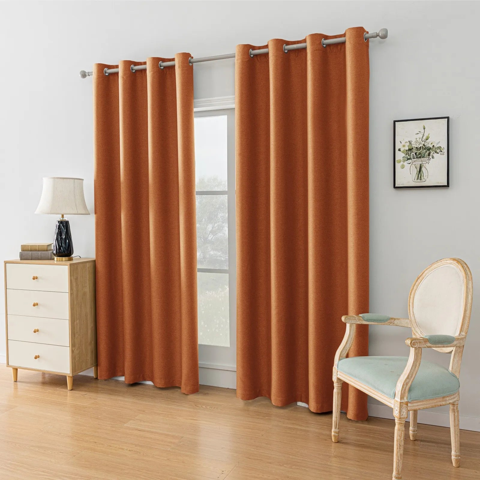 YSTYLE Velvet Curtains – 2 pcs, Blackout, Thermal Insulated, Modern Eyelet Drapes