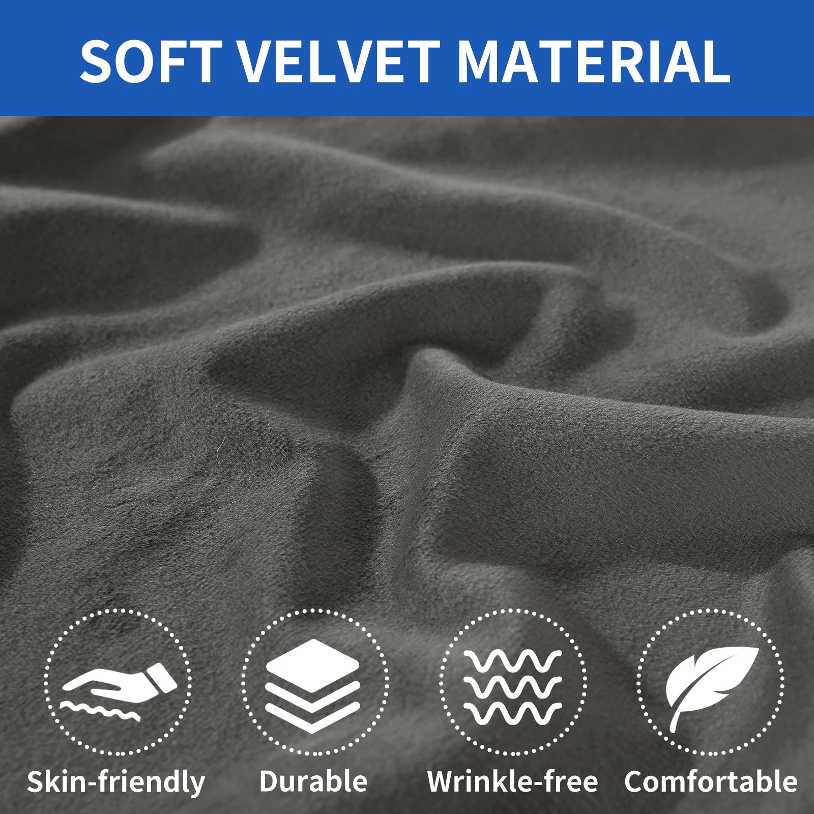 YSTYLE 1 Piece Velvet Cushion Cover – Stretch Fit, Anti-Slip, Universal for Separate Sofa Cushions