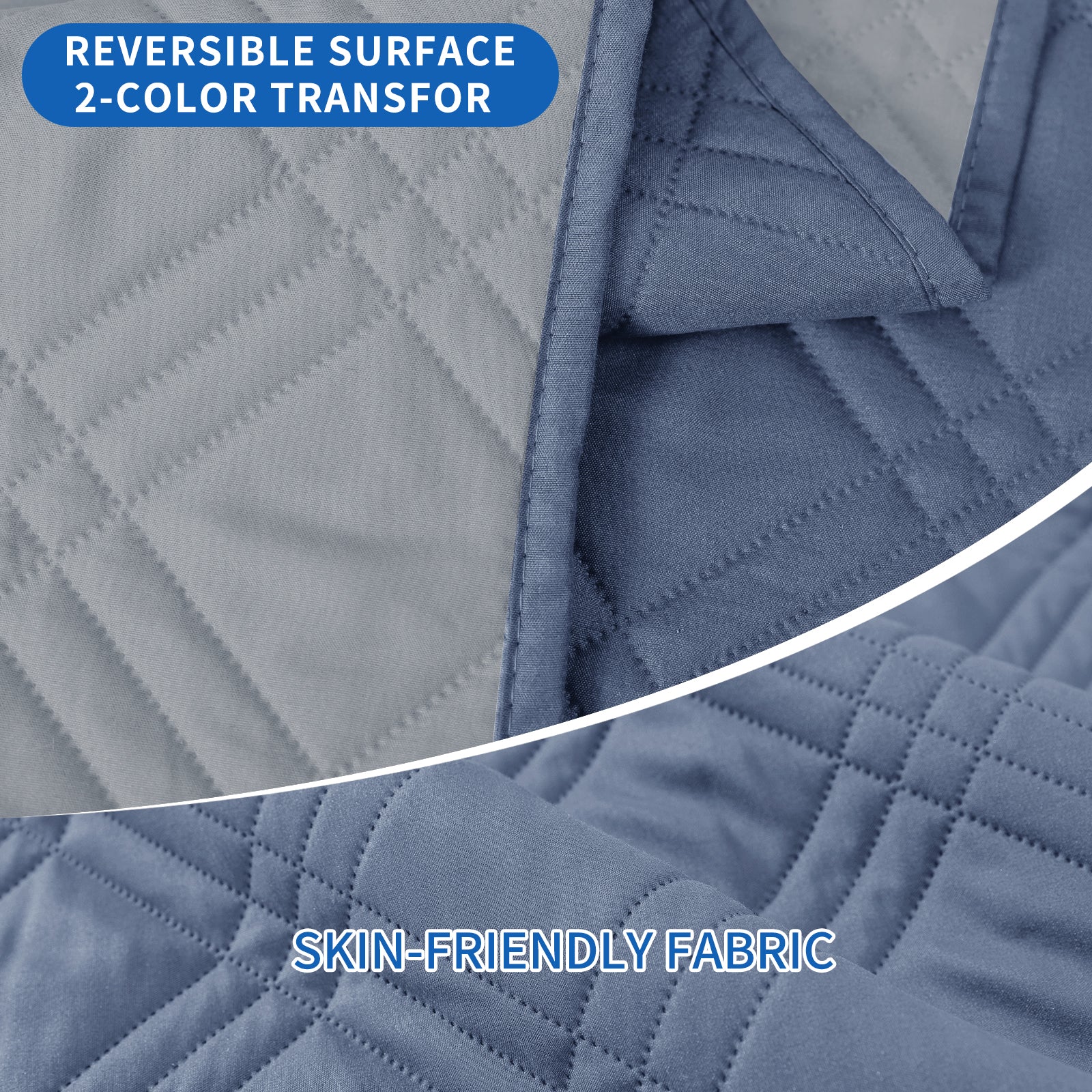 YSTYLE Reversible 4 Seater Corner Sofa Cover Quilted Anti Slip-YSTYLE