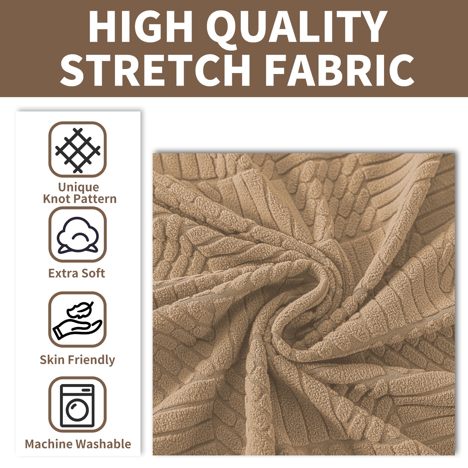 Copertura per divano a 3 posti YSTYLE Stretch 180-234 cm con motivo geometrico