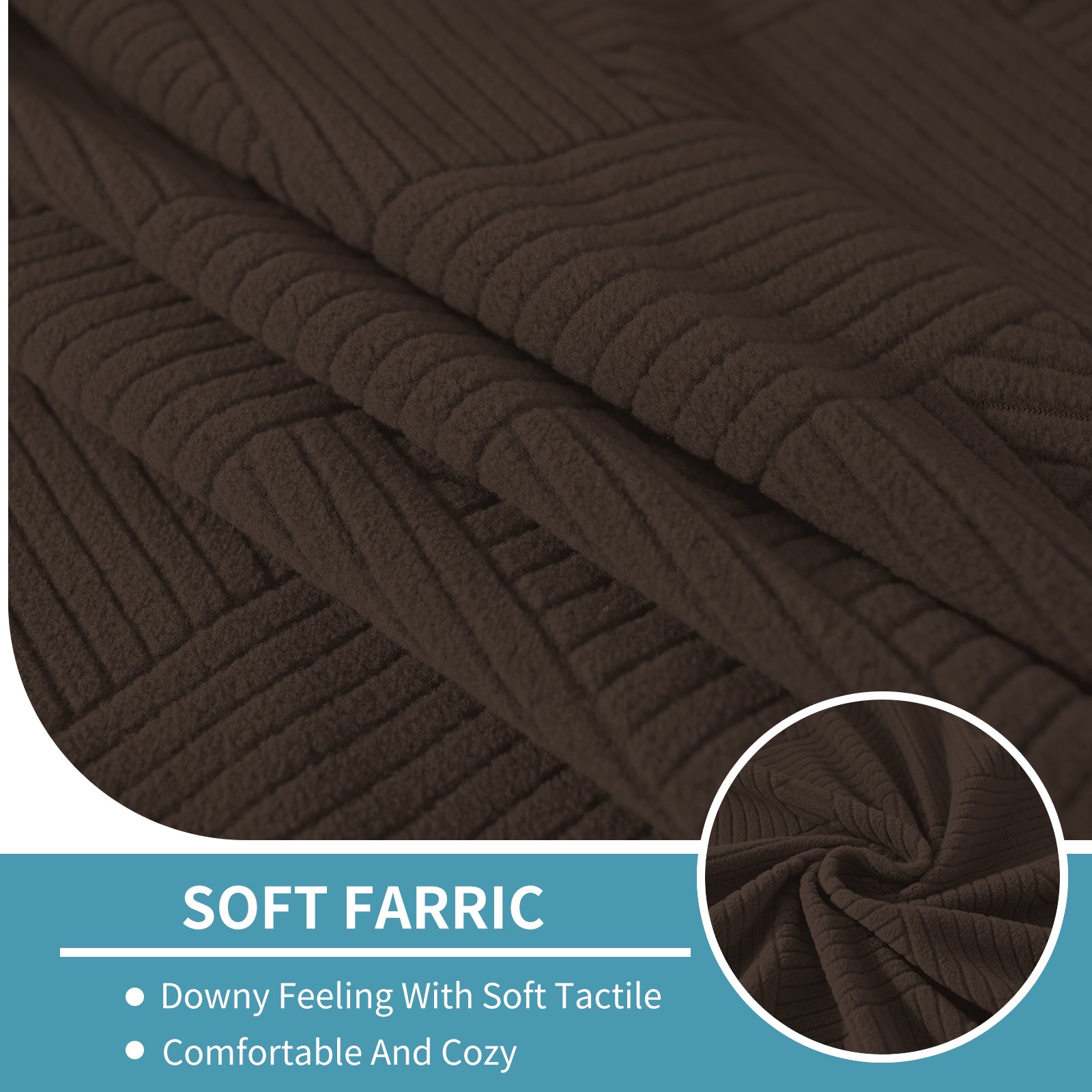 YSTYLE Sofá 1 Pieza Manta para Asiento – Ajuste Elástico, Antideslizante, Patrón Geométrico, Uso Universal, Protección Total - Patrón Entrelazado