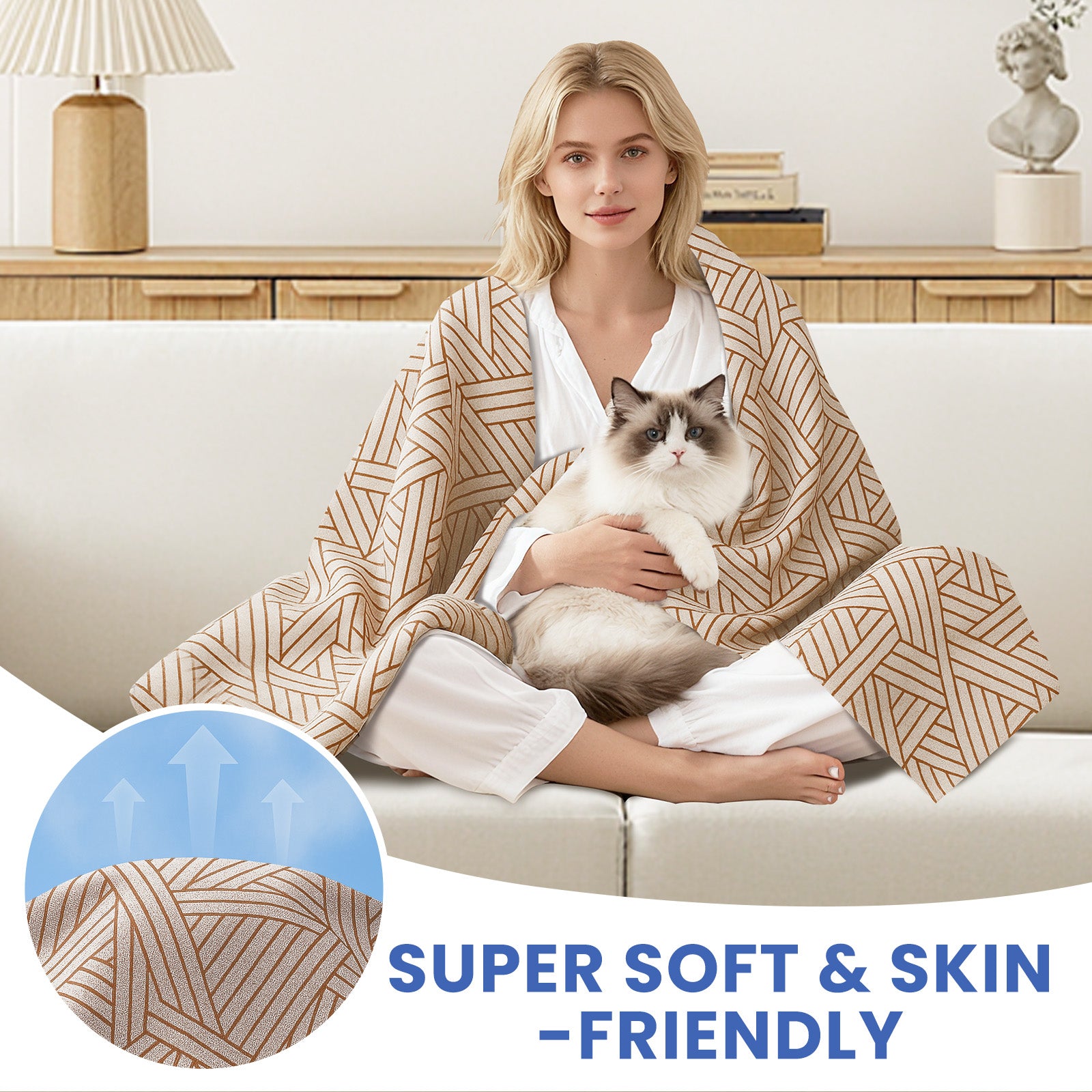 Ystyle Sofa Cover 180x280 CM, Non-Slip Full Sofa Protector, Cat Scratch-Resistant Sofa Cover, Washable Stain-Proof Sofa Slipcover, Ideal as Decorative Throw or Picnic Blanket