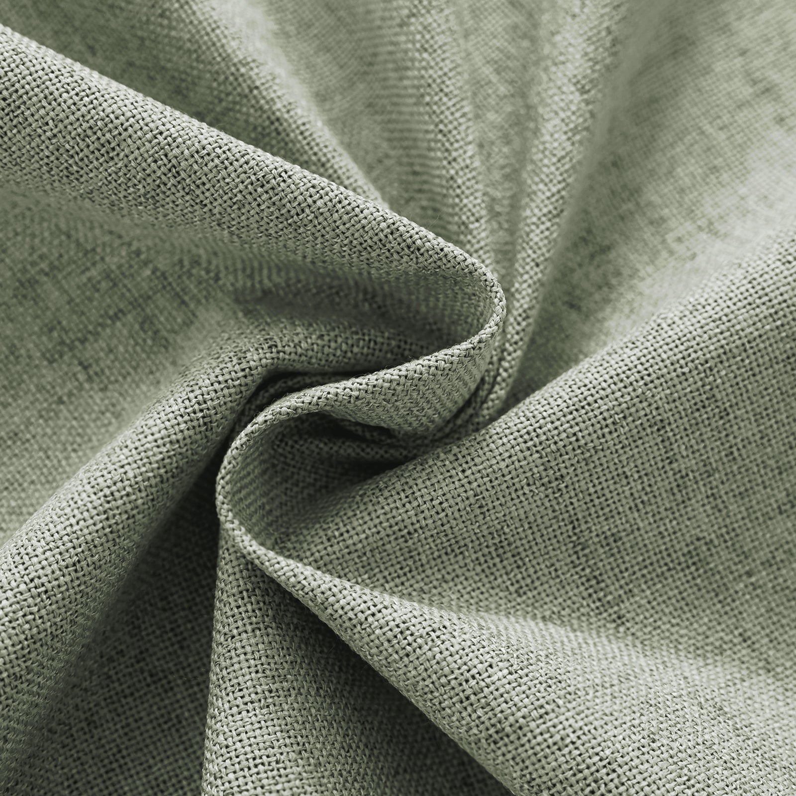 2 Pieces 100% Blackout Linen Curtains 140x175 cm Thermal