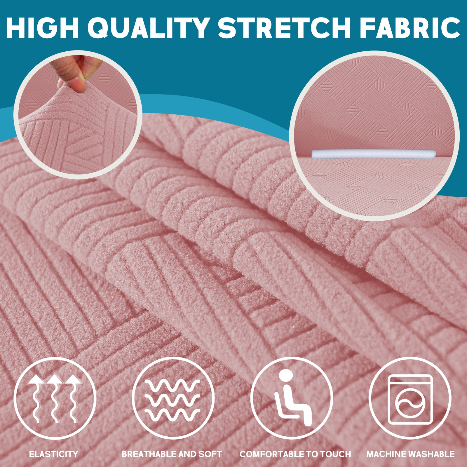 YSTYLE Hoch Stretch 1-Sitzer Sessel Bezug Anti-Rutsch Waschbar