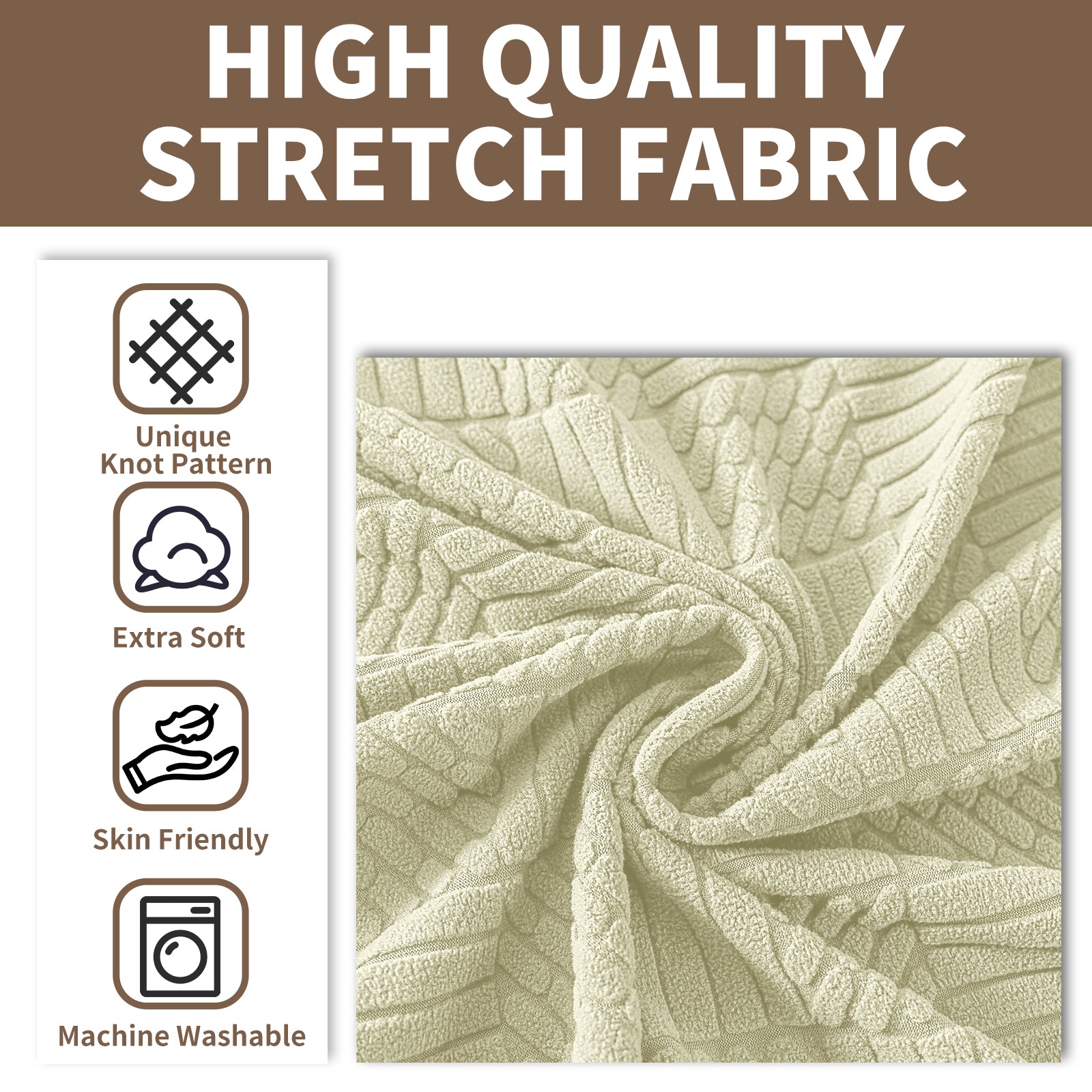 Copertura per divano a 1 posto YSTYLE Stretch 78-116cm con motivo geometrico