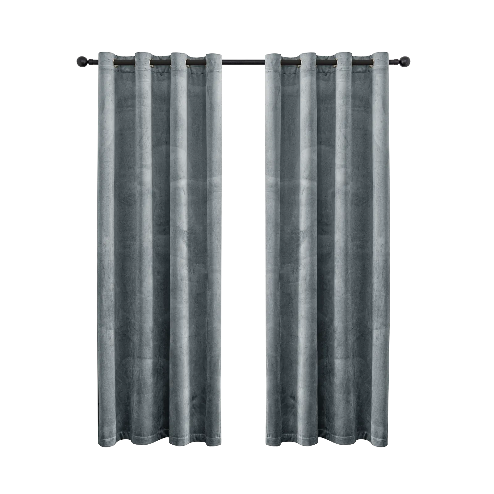 YSTYLE Elegant Velvet Curtains-2 pcs, Blackout & Heat Insulating, Eyelet Drapes for Home Windows