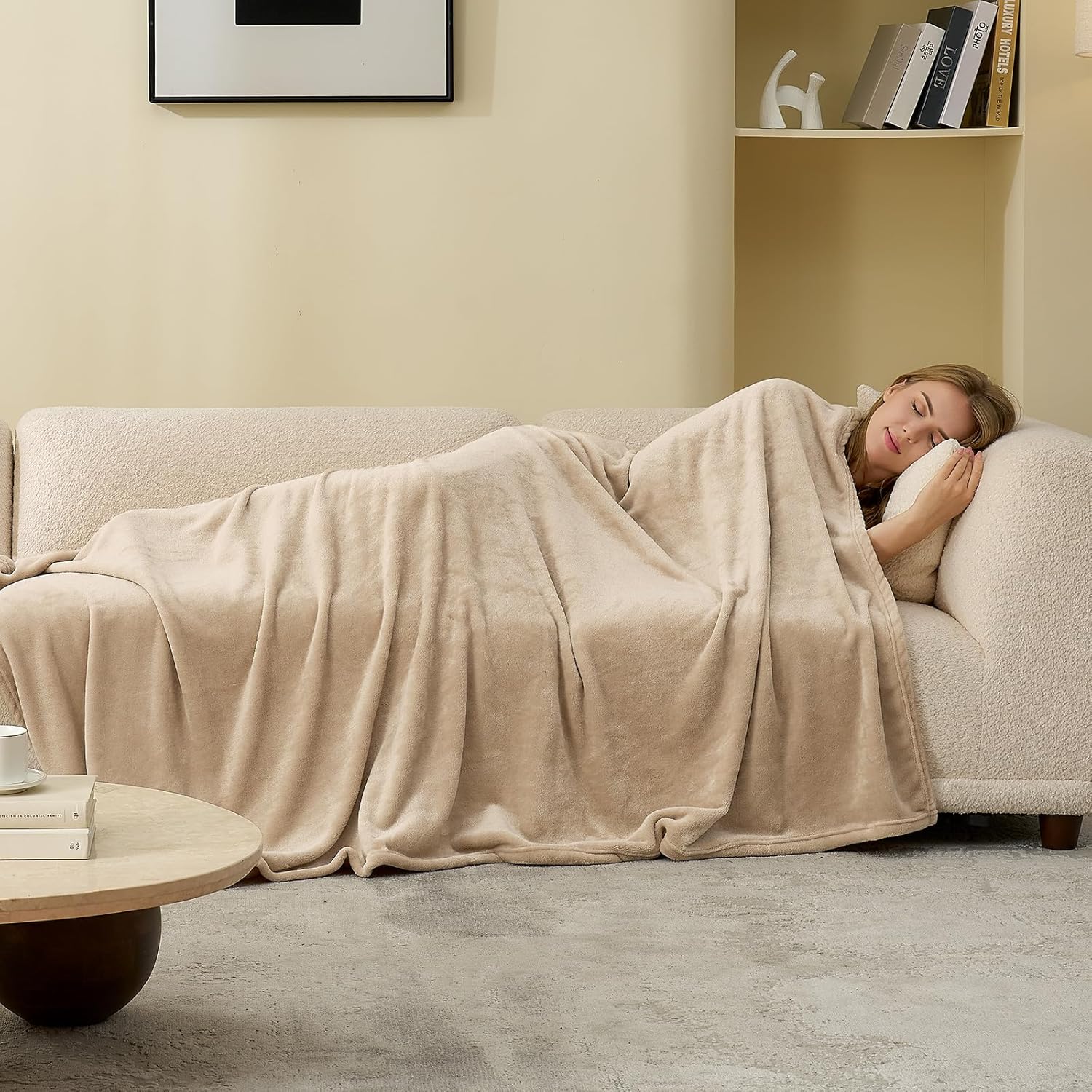 YSTYLE Soft Flannel Fleece Twin Blanket Plush Throw 160 x 200 CM