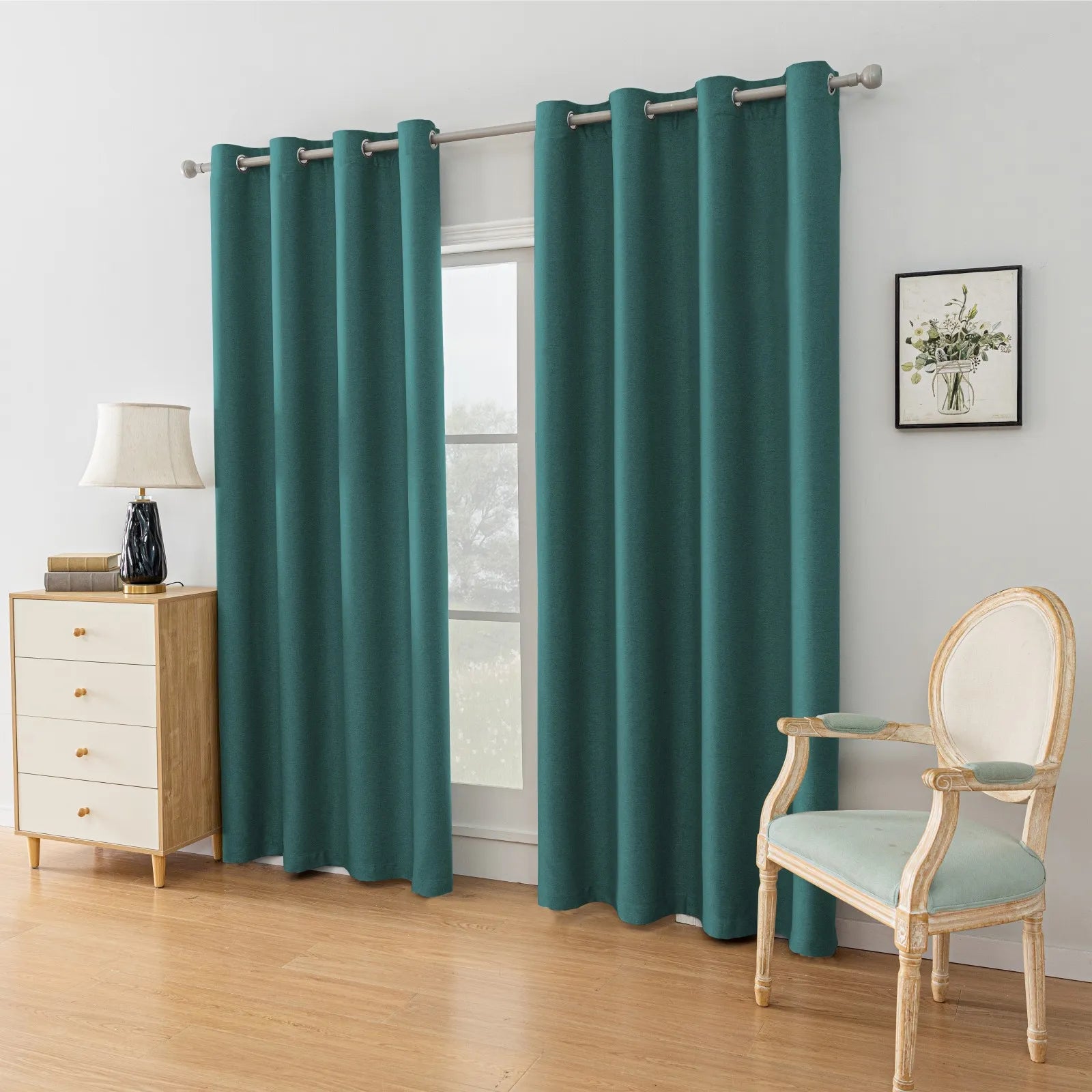 YSTYLE Velvet Curtains – 2 pcs, Blackout, Thermal Insulated, Modern Eyelet Drapes