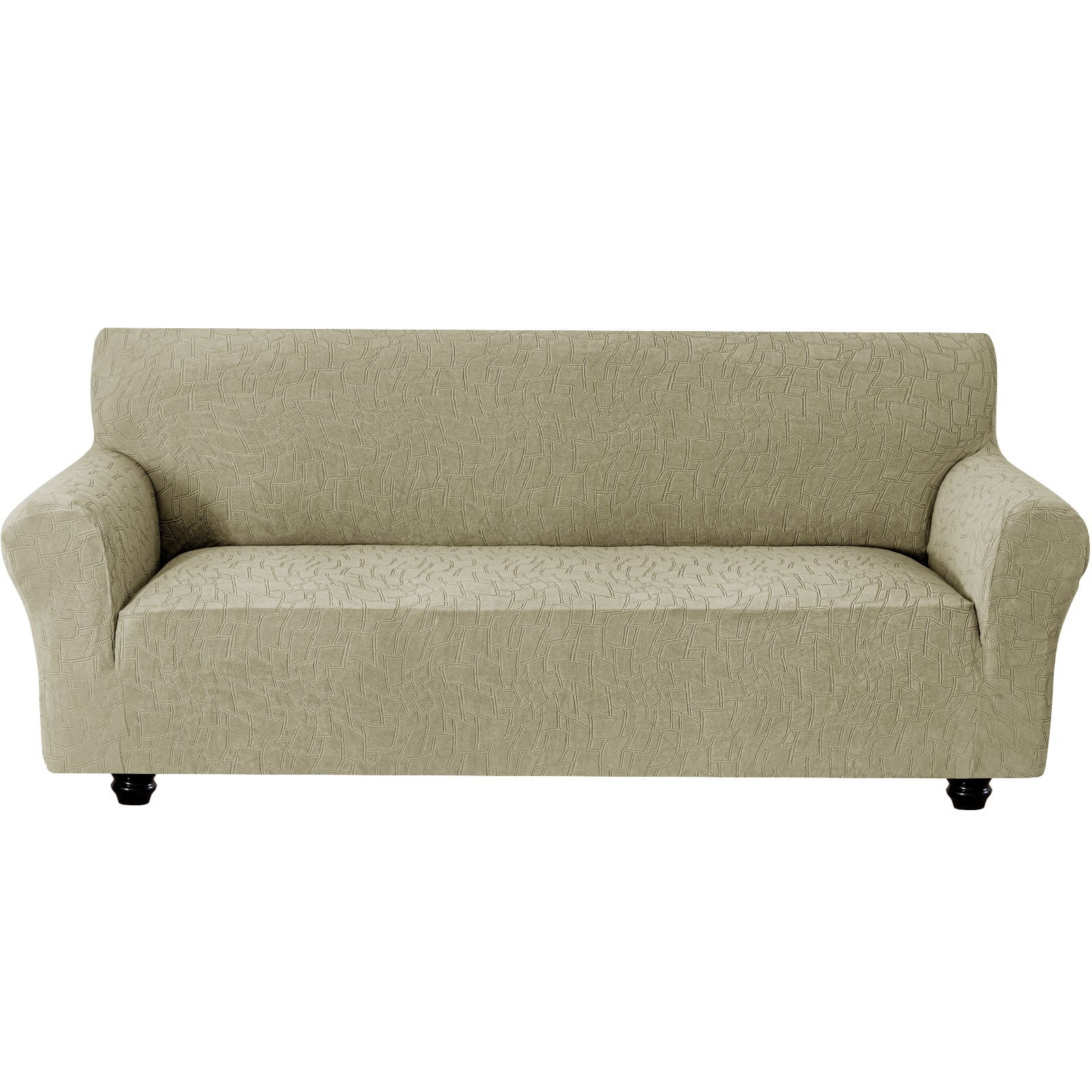 Ystyle Stretch 3 Seater Sofa Cover Jacquard Geometric Pattern-YSTYLE