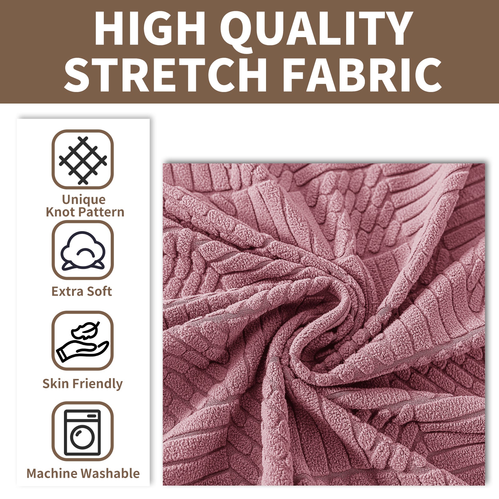 Copertura per divano a 1 posto YSTYLE Stretch 78-116cm con motivo geometrico