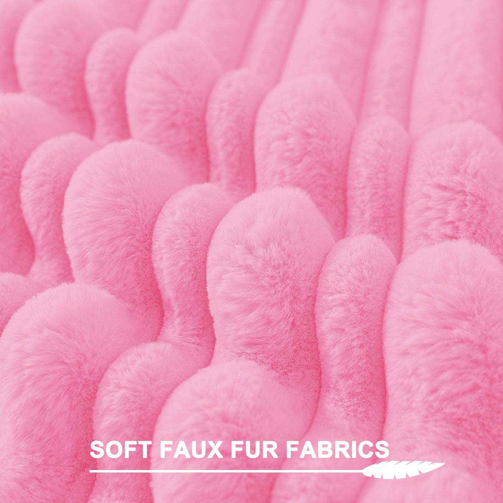 Ystyle Set of 2 Velvet Cushion Cover 50 x 50, Super Soft Striped Cushion Covers, Decoration Cushion Covers with Heart-Shaped Zipper, for Sofa Chair Bed Living Room