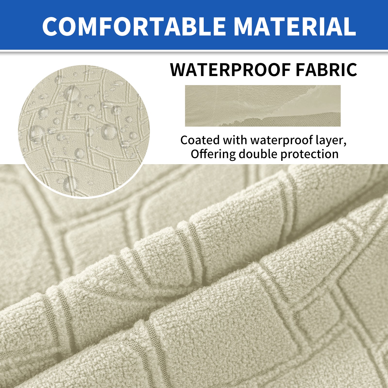 YSTYLE 2 pezzi Copertura per sedile divano elasticizzata 1 posto geometrico anti-scivolo