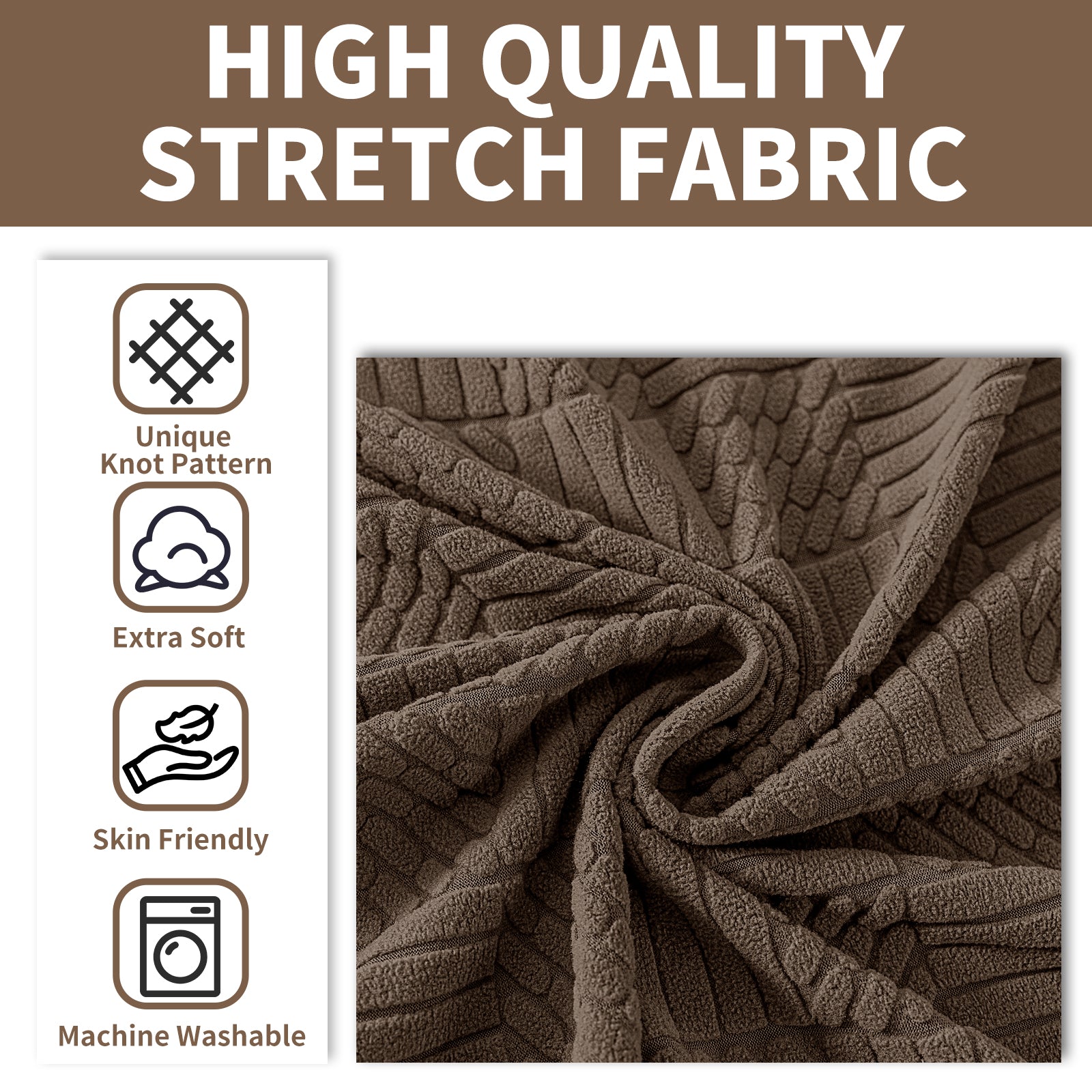 Copertura per divano a 3 posti YSTYLE Stretch 180-234 cm con motivo geometrico