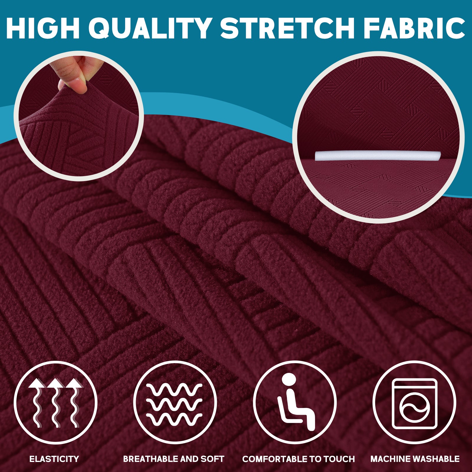 YSTYLE Hoch Stretch 1-Sitzer Sessel Bezug Anti-Rutsch Waschbar