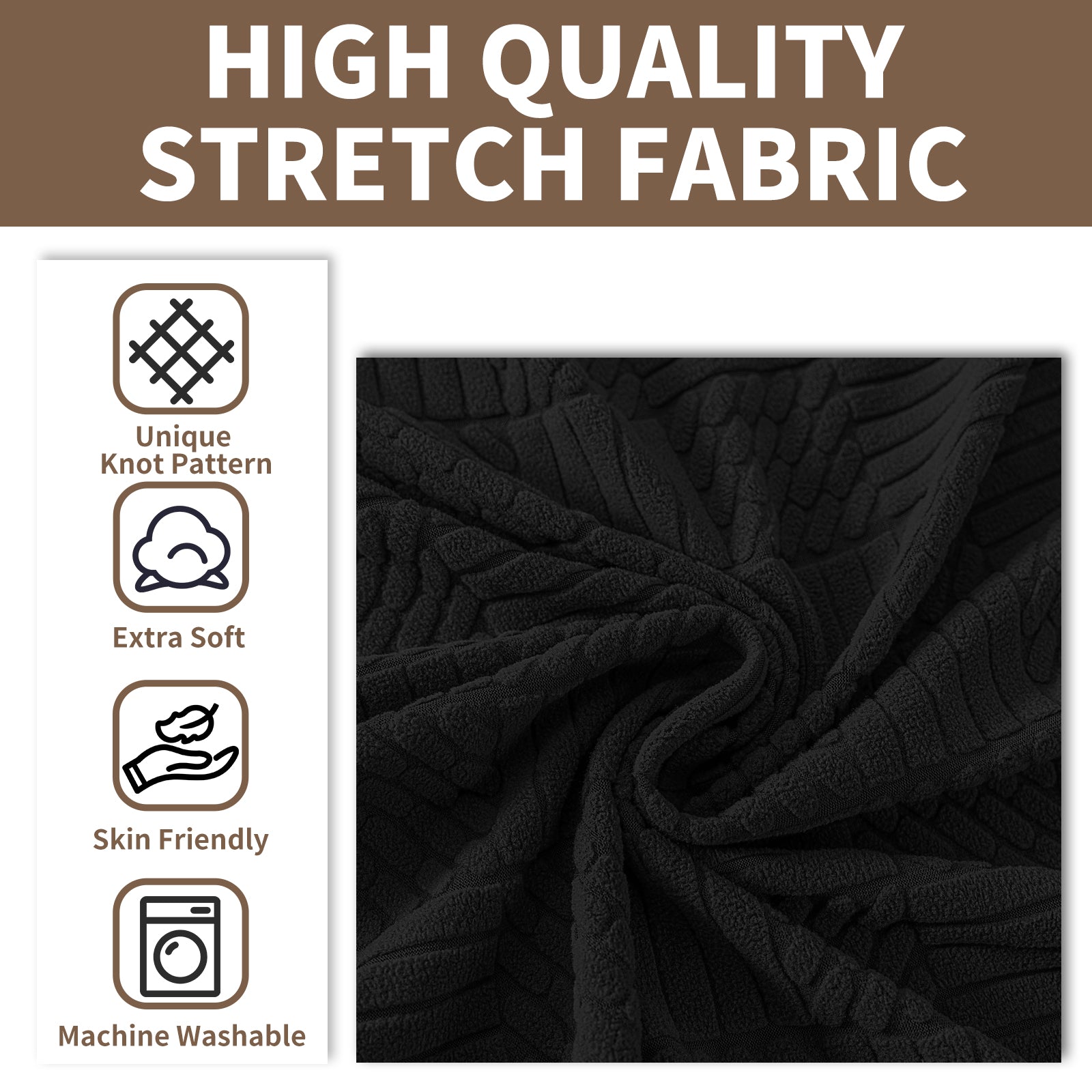 Copertura per divano a 1 posto YSTYLE Stretch 78-116cm con motivo geometrico