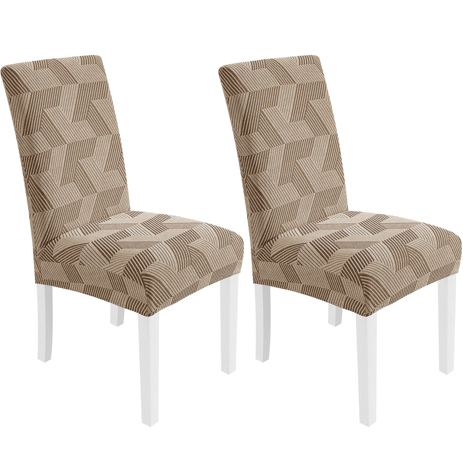 Ystyle 2-Piece Chair Covers with Backrest, Universal Kitchen Chair Covers, Removable Elastic Dining Chair Slipcovers, Stain-Resistant Chair Protectors, Washable, for Kitchen and Living Room