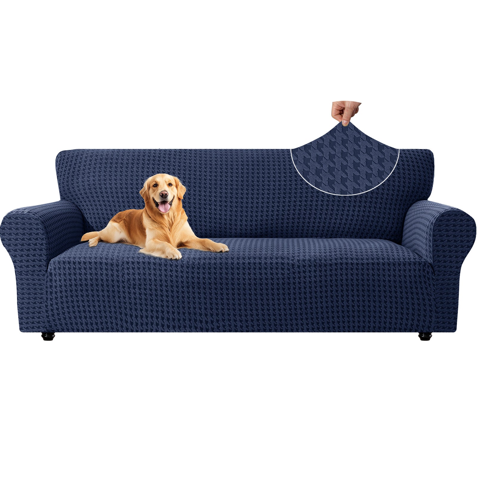 Ystyle 3-Seat Sofa Cover with Armrests, Elastic Universal Seat Cover, Anti-Scratch Universal Sofa Cover, Anti-Slip Washable Sofa Protector, Stain-Resistant