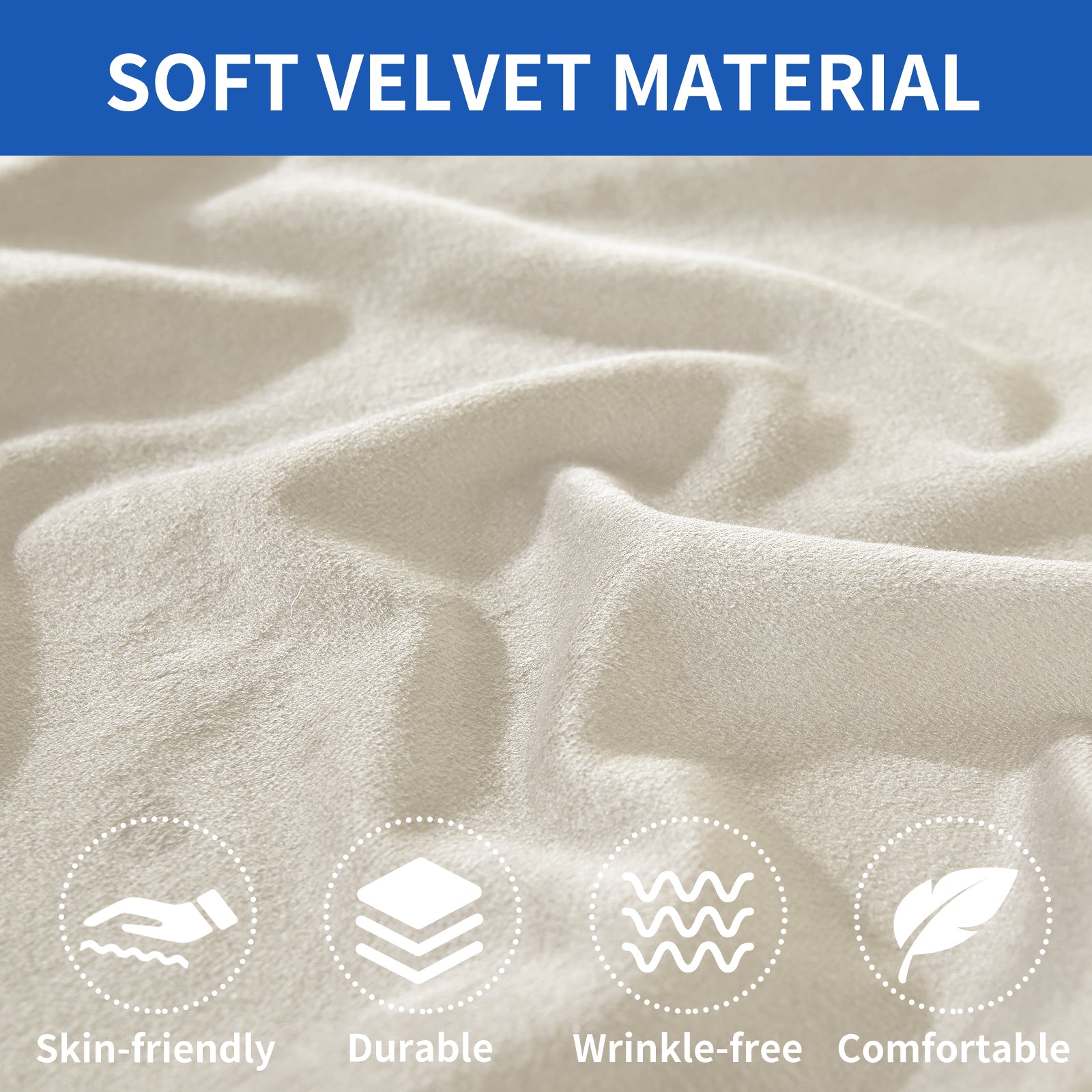 YSTYLE Samt-Stretch-Sofaschoner 1-sitzig Anti-Rutsch