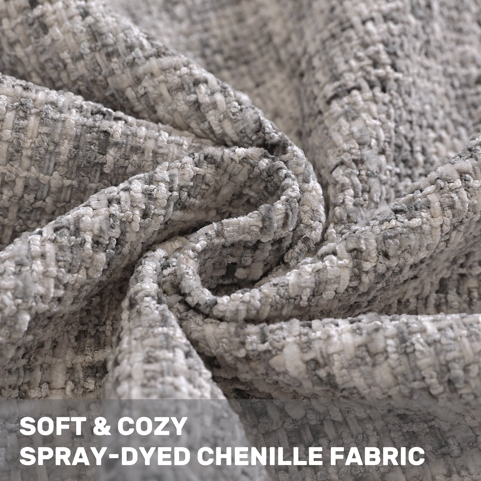 Ystyle Chenille Sofa Cushion Covers 45 x 45 cm, 2 Pieces, Soft Durable Cushion Cover, Sofa Cushion Cover with Corazón Shape, Elegant Decorative Pillowcase Living Room