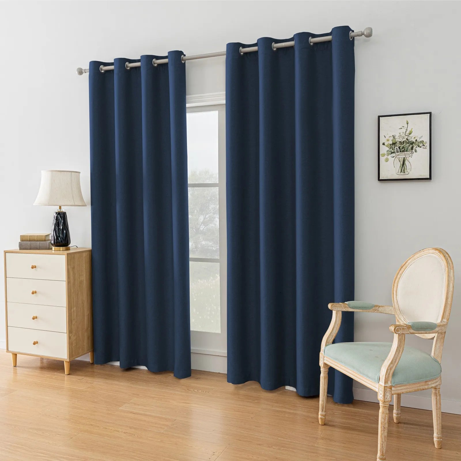 YSTYLE Velvet Curtains – 2 pcs, Blackout, Thermal Insulated, Modern Eyelet Drapes