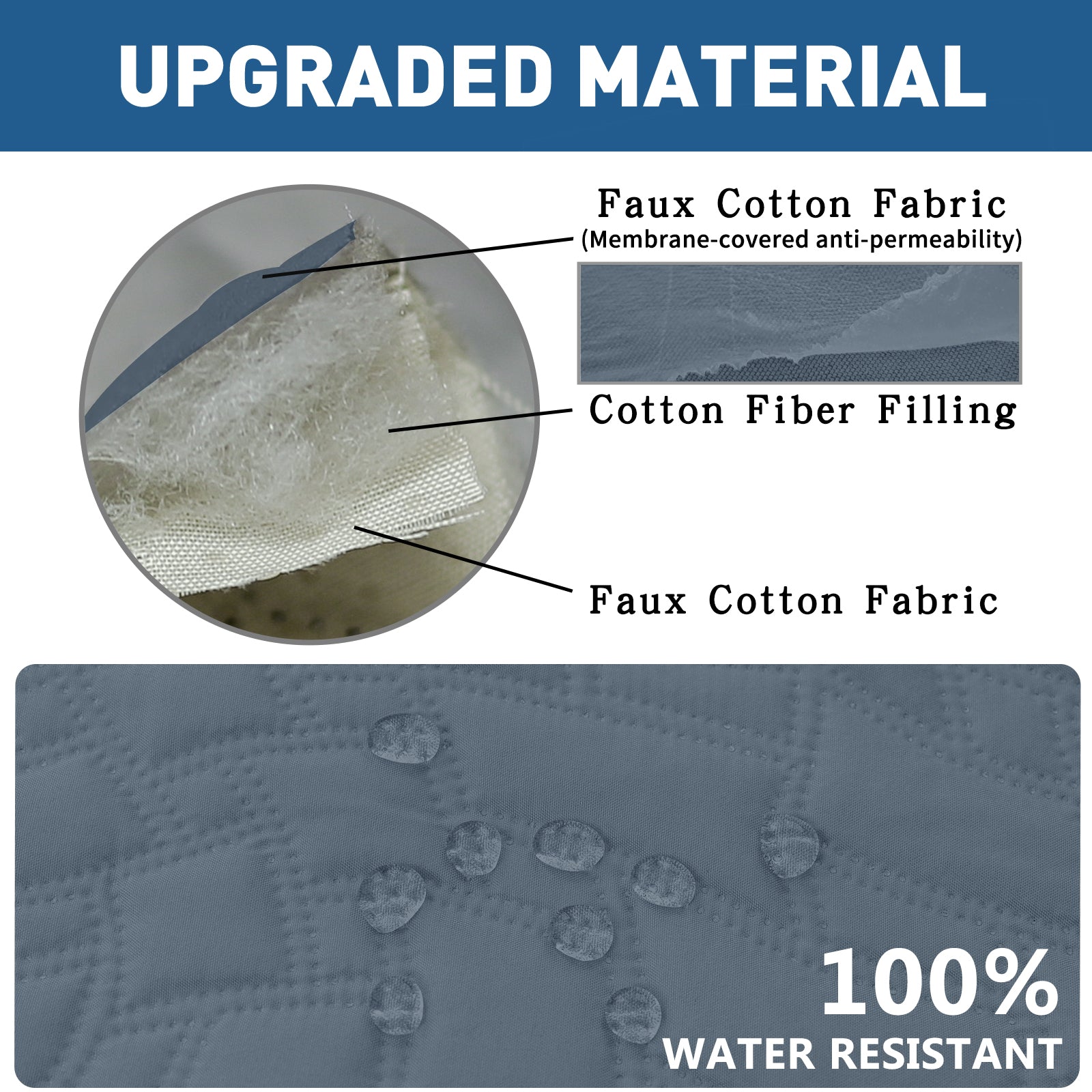 Copertura Impermeabile Reversibile per Divano Angolare a 4 Posti Penisola | YSTYLE