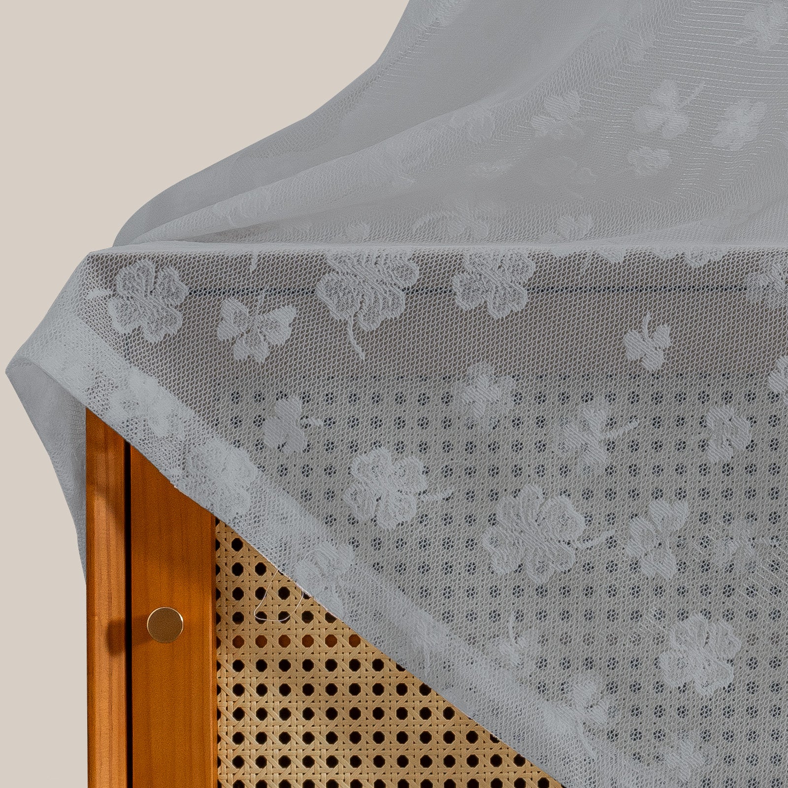 YSTYLE 2 Pieces Lace Voile Curtains with Eyelets-YSTYLE