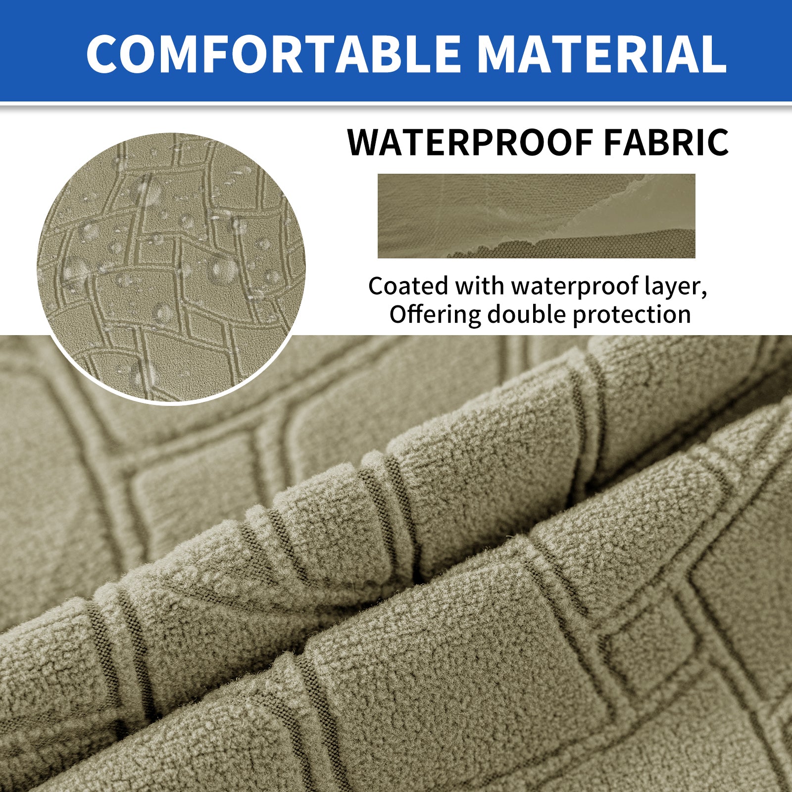 YSTYLE 2 pezzi Copertura per sedile divano elasticizzata 1 posto geometrico anti-scivolo