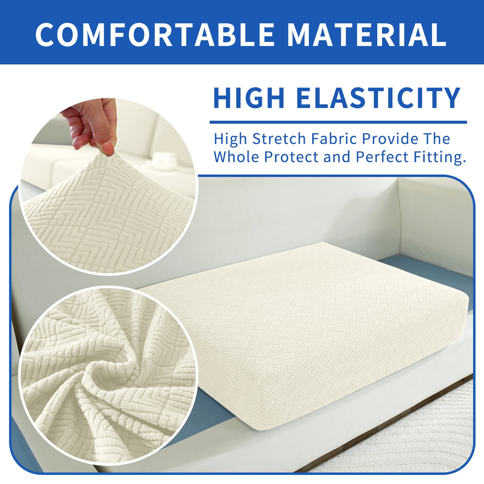 YSTYLE Copertura elastica per sedile del divano 2 posti Antiscivolo