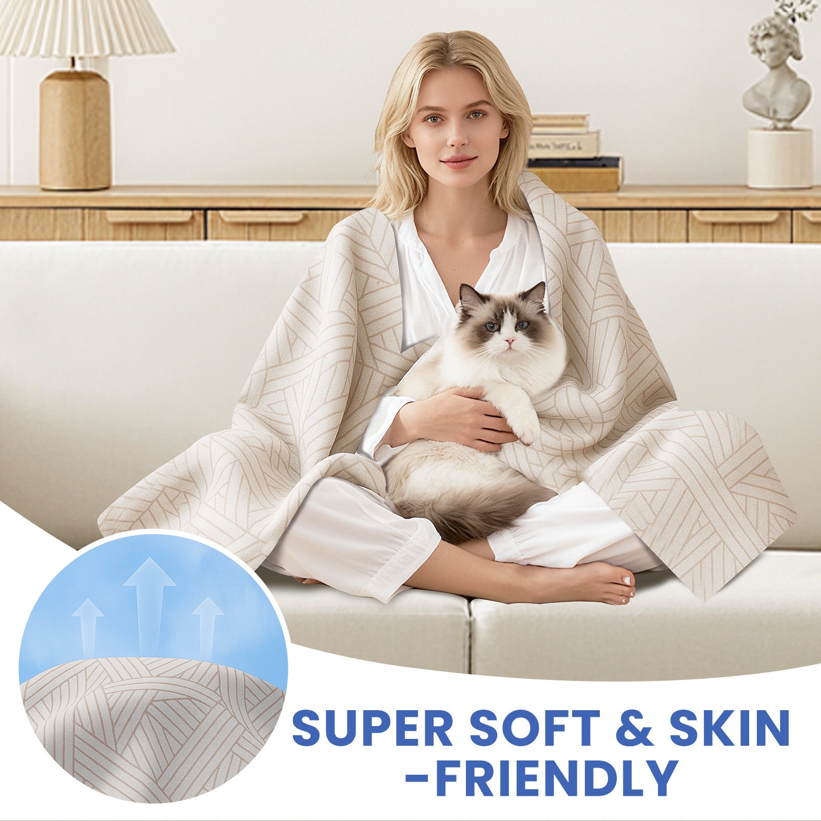 Ystyle Sofa Cover 180x280 CM, Non-Slip Full Sofa Protector, Cat Scratch-Resistant Sofa Cover, Washable Stain-Proof Sofa Slipcover, Ideal as Decorative Throw or Picnic Blanket