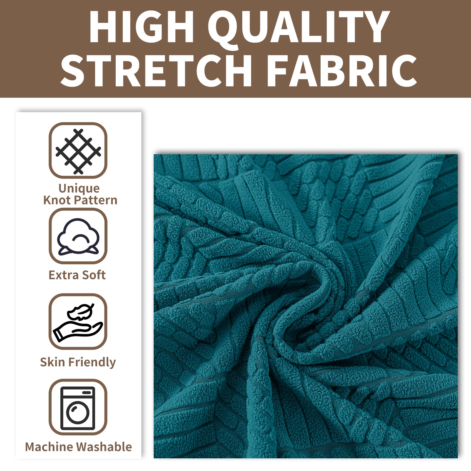 Copertura per divano a 3 posti YSTYLE Stretch 180-234 cm con motivo geometrico